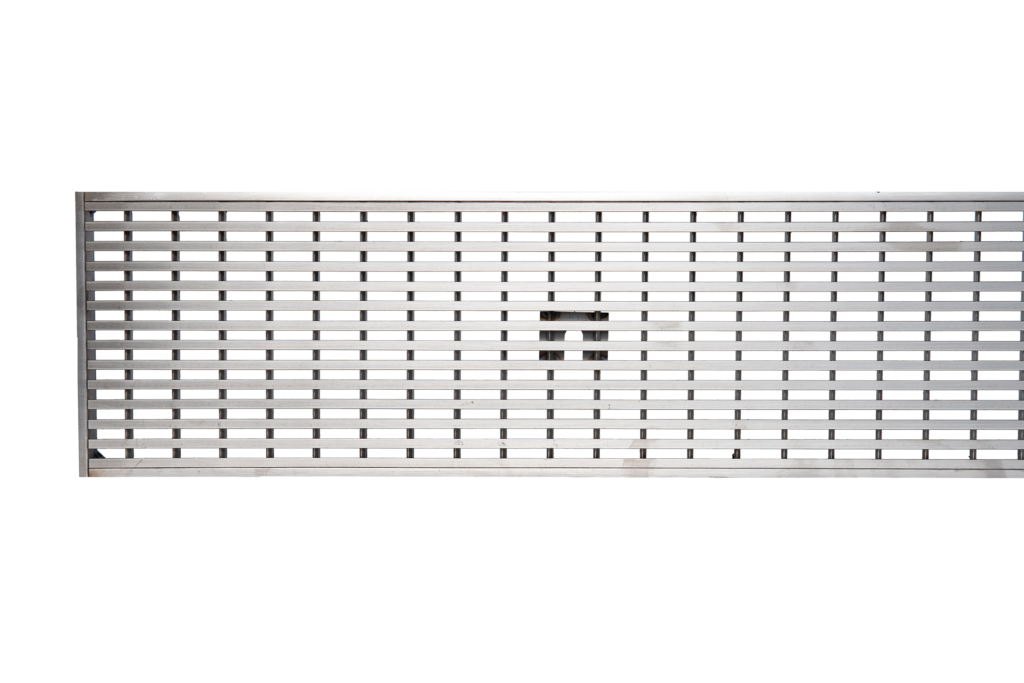 sabdrain 901 stainless steel grate features a lockdown type grate with a heel guard grate. Use as driveway drainage, pool & spa area drainage, school drainage & more.